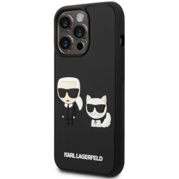 Pouzdro Karl Lagerfeld and Choupette 3D iPhone 14 Pro Max černé