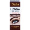 Přípravky na obočí Delia Cosmetics Henna barva na obočí odstín 4.0 Brown 2 g + 2 ml