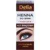 Delia Cosmetics Henna barva na obočí odstín 4.0 Brown 2 g + 2 ml