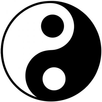 Samolepka (na auto, notebook) Yin yang (černá) – Zboží Živě