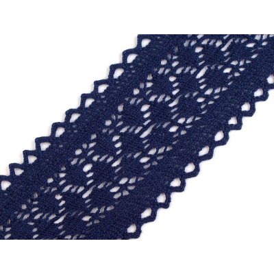 Bavlněná krajka / vsadka paličkovaná šíře 60 mm Varianta: 3 modrá tmavá, Balení: 1 m – Hledejceny.cz