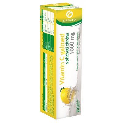 Galmed Vitamin C 1000 mg citron + limetka 20 tablet – Hledejceny.cz