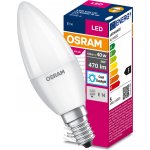 Osram VALUE CLB40, E14, 470lm, 5.5W, 865 studená bílá, matná svíčka – Zboží Živě