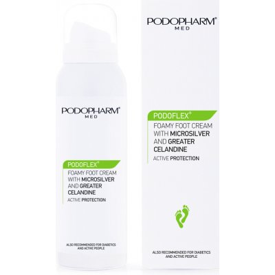 PODOFLEX krémová pěna na nohy s mikročásticemi stříbra a vlaštovičníkem 125 ml – Hledejceny.cz