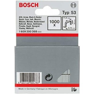 Sponky do sponkovaček Bosch HT 14 a PTK 14 E Duotac - 14x0.74x11.4mm, 1000ks, typ 53 (1609200368) – Zboží Mobilmania
