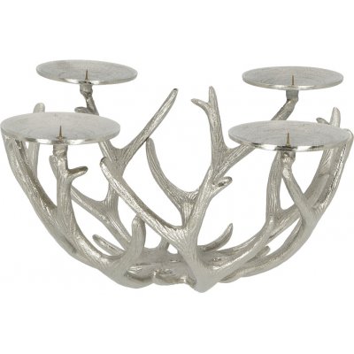 Svícen adventní Borgfjell, hliník, 48 × 37 × 20 cm, na 4 svíčky 2020002 – Zboží Dáma