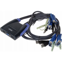 Aten CS-64US DataSwitch elektronický 4:1 (kláv.,VGA,myš,audio) USB