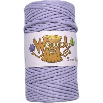 Woody Macrame 3 mm Světle fialová