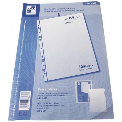 Zakládací obal A4 - U - lesk - eurozávěs - 2-008 - 150 mic. – Zboží Živě