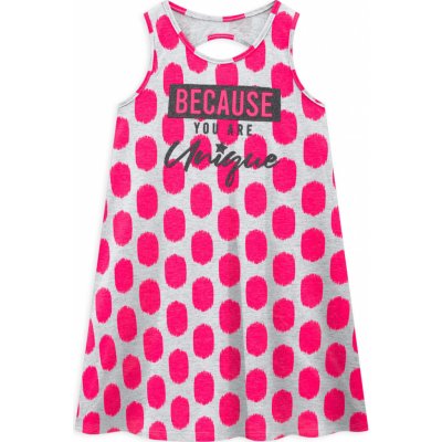 Kyly dívčí letní šaty BECAUSE šedé – Zboží Dáma