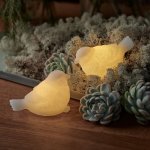 SIRIUS LED svíčka ptáček bílý sada 2 kusy 6,7 cm – Hledejceny.cz