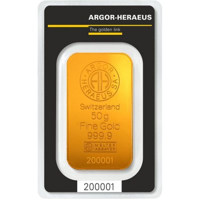 Argor-Heraeus zlatý slitek 50 g – Sleviste.cz