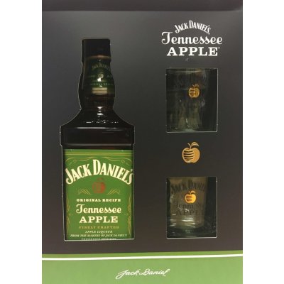 Jack Daniel's Apple 35% 0,7 l (dárkové balení 2 sklenice) – Zboží Mobilmania