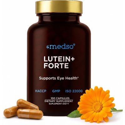 Medso Lutein Zeaxanthin Forte na oči, zrak, zinek, B2, vitamín A 100 veganských kapslí – Hledejceny.cz