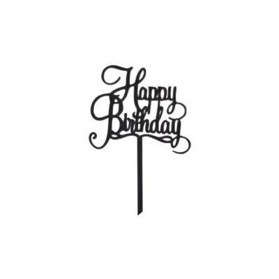 Zápich malý - Happy Birthday /černý – Zboží Mobilmania