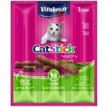 Vitakraft Cat Stick Kabanosy s kuřecím masem a trávou 3 x 18 g – Sleviste.cz