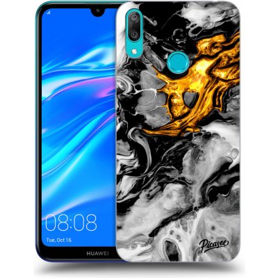 Pouzdro Picasee silikonové Huawei Y7 2019 - Black Gold 2 černé – Zboží Mobilmania