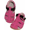 Dětské sandály EF Barefoot sandály růžová s černou