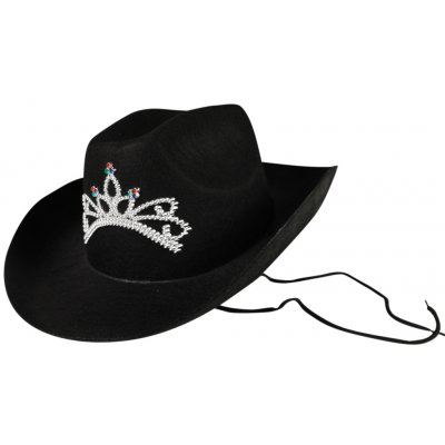 kovbojský klobouk s korunkou Černý – Zboží Dáma