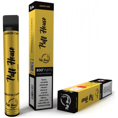 Puff House Lemon Cake 16 mg 800 potáhnutí – Zboží Mobilmania