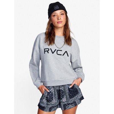 RVCA BIG RVCA HEATHER GREY dámská mikina přes hlavu – Zboží Mobilmania