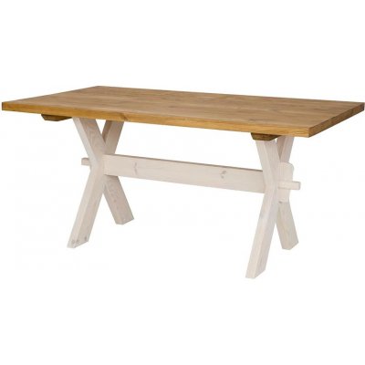 Massive home | Dřevěný stůl z masivu Corona Stell - výběr moření MHMES160S 180 x 90 cm – Zboží Mobilmania