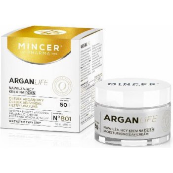 Mincer Pharma ArganLife N° 800 50+ hydratační denní krém N° 801 Argan and Abyssinian Oils UVA UVB Filters 50 ml