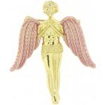 Biju brož anděl s růžovými křídly zlaté 9001542-2