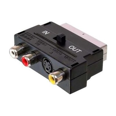 Redukce SCART IN-OUT/3xCINCH + SVHS – Sleviste.cz