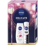 Nivea Delicate Moments of Joy Nivea Rose & Almond Oil sprchový gel 250 ml + Nivea Invisible Black & White Clear deospray 150 ml – Hledejceny.cz
