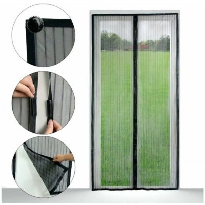 J.A.D. TOOLS Síť proti hmyzu do dveří, magnetická černá, 218 x 96 cm – Sleviste.cz