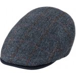 Fiebig Headwear since 1903 Pánská modrá kostkovaná vlněná bekovka rybí kost – Hledejceny.cz