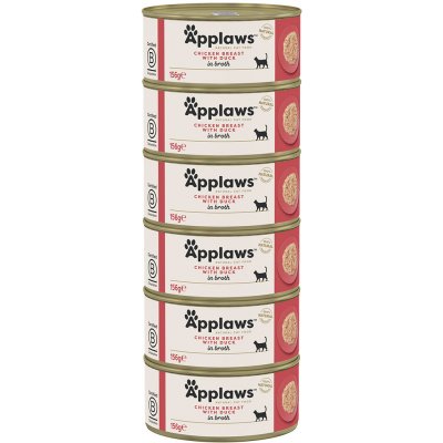 Applaws Cat Kuřecí prsa a kachna 6 x 156 g – Hledejceny.cz
