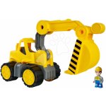 BIG Bagr Power Worker Digger + Figurinepracovní stroj 67 cm s gumovými koly od 2 let – Hledejceny.cz