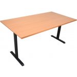 ZLKL Kancelářský stůl 140 x 70 cm černá podnož / buková deska P00056-7 – Zbozi.Blesk.cz