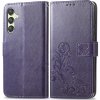 Pouzdro a kryt na mobilní telefon Samsung PROTEMIO 68703 ART FLOWER S Peněženkový obal pro Samsung Galaxy A25 5G fialový