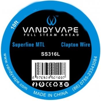 Vandy Vape Superfine MTL Fused Clapton odporový drát SS316 3m