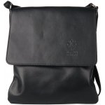 středně velká kožená crossbody kabelka no. 47 Černá – Zboží Mobilmania