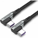 Vention TANHH Type-C USB-C 2.0 to USB-C Dual Right Angle, 2m, šedý – Hledejceny.cz