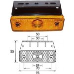 Svítilna poziční led oranžová s odrazkou a držákem 90° flatpoint 24v/1,3w 95x55x74,3 21220001_A, , , – Hledejceny.cz