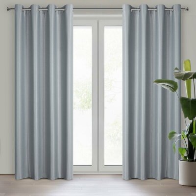 EUROFIRANY ZATEMŇOVACÍ ZÁVĚS NA KROUŽCÍCH SELINA 140X250 CM ŠEDÁ – Hledejceny.cz