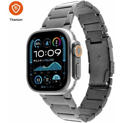 FIXED Titanium Strap pro Apple Watch 44/45/46/49mm, přírodní titan FIXTST-434-NT – Zboží Živě