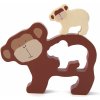 Dřevěná hračka Trixie Wooden baby puzzle Mr. Monkey