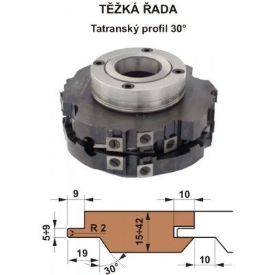 RH+ Sada fréz na pero a drážku s VBD 560 CF 180x40 / 4z - Tatranský profil 30° – Zbozi.Blesk.cz