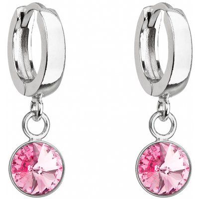 Evolution Group stříbrné visací kroužky se Swarovski krystalem 31300.3 rose – Zbozi.Blesk.cz