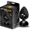Anální kolík AfterDark Blackgem Metalic Butt Plug with Black Jewel Size L