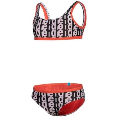 Arena dívčí dvoudílné plavky Monogram bikini Bralette černo - oranžové – Hledejceny.cz