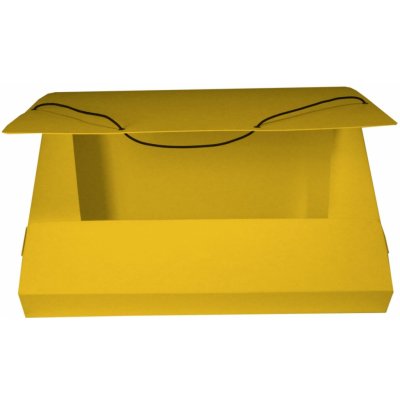 HIT Office Box prešpánový na spisy s gumičkou A4, žlutý – Zboží Mobilmania