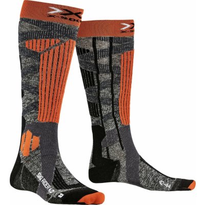 X-Socks Ski Rider 40 stone grey melangexorange