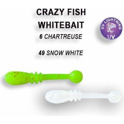 Crazy Fish Whitebait 2 cm 06 Chartreuse 49 Snow white 20 ks – Zbozi.Blesk.cz
